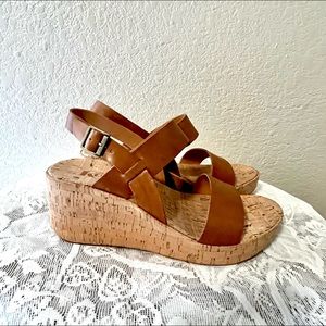 Cork wedges. Brand new and never worn. Size 10